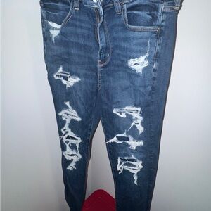 American Eagle Outfitters Women's Distressed Blue Skinny Jeans